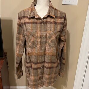 Plaid Button-Up Shirt